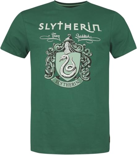 Harry Potter Slytherin Men's T-Shirt Green Fan Merchandise Films Hogwarts Slytherin, Green, XXL
