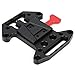 Universal Aluminium Alloy V Shape Battery Plate, Quick Release V Base Camera Accessory, Safety Structure, Compatible with All V Mount Batteries, CNC Processed, Black