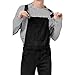 LONGBIDA Men's Denim Bib Overalls Relaxed Fit Fashion Jean Jumpsuit, Black, XL