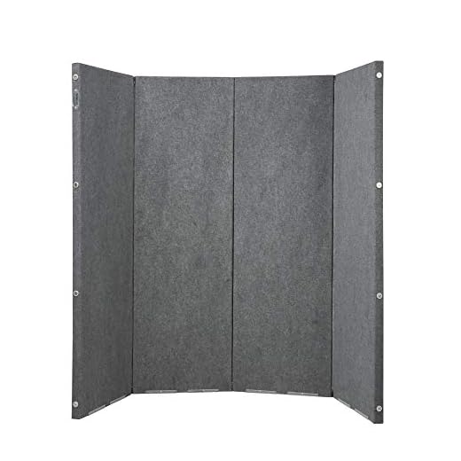 VERSARE Versifold Acoustical Room Divider - Folding Partition Panel Sound Reducing Screen | Office Divider | Gray 8 x 6.6