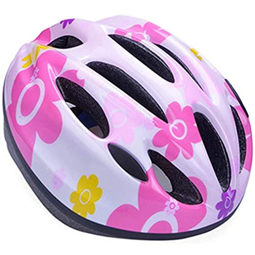 YRINA ヘルメット 子供 自転車 女の子 ピンク 軽量 キッズ 小学生 子ども こども サイクリング スノーボード (14.ピンクの花単品（Mサイズ）)（Amazon）