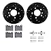 Dynamic Friction Company Front Brake Rotors-Drilled and Slotted-Black with 5000 Euro Ceramic Brake Pads includes Hardware 8612-31010