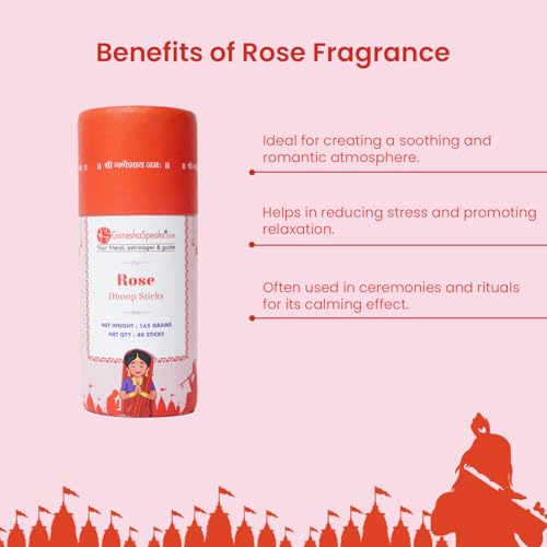 Image of GaneshaSpeaks Bambooless Dhoop Sticks with (Lavender + Rose) Fragrance | 80 Pieces(Pack of 2) | Handcrafted by Skilled Artisans | Eco-Friendly | Pure Aroma | Free Ceramic Stand