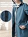 ANYOO Women's Waterproof Raincoat Lightweight Rain Jacket Hooded Long Rain Coat with Pockets for Adults Outdoor Activities(Sea Blue) One Size