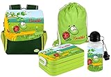 ✨ KINDERLEICHTE HANDHABUNG: Die feste, hochwertige Brotdose lässt sich kinderleicht mit Hilfe von zwei Klappverschlüssen öffnen. Auch der Deckel der Trinkflasche öffnet sich leicht und lässt sich auch intuitiv wieder verschließen