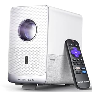 Roku TV Smart Projector with Wifi and Bluetooth, D1R Cube Roku Streaming Ex...