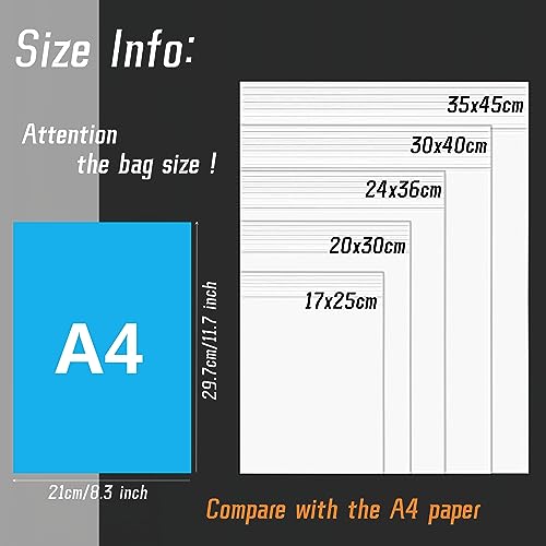 Resealable Plastic Bags,Large Grip Seal Bags Clear Sealed Storage Zip Bag,Plastic Bag Sealable for Kitchen Storage,Clothing,DIY,Candies,Nuts,Office Stationery (24 x 36cm -50pcs) - Image 2