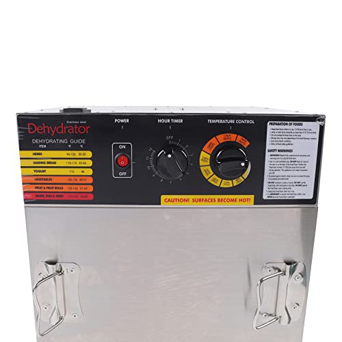 Edelstahl Dörrautomat Dörrgerät, Küchenminis Food Dehydrator mit 6/10 Einlegefächer, 35-90℃, Dehydrator Food Dryer, 12/24h-Timer (10) – Bild 7