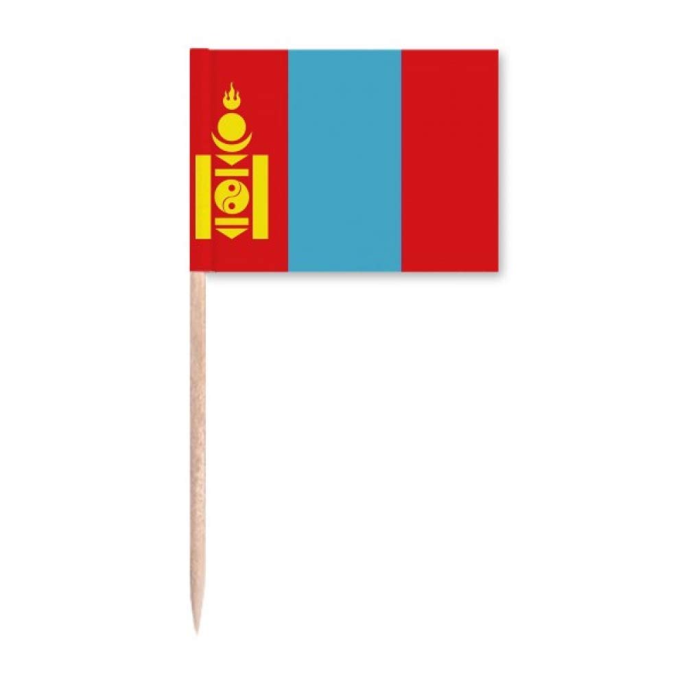 Drapeau de Mongolie pour cure-dents : mini piques alimentaires thématiques