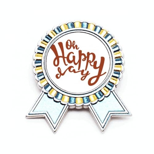Broche citation Oh Happy Day en métal pour sublimer vos vestes