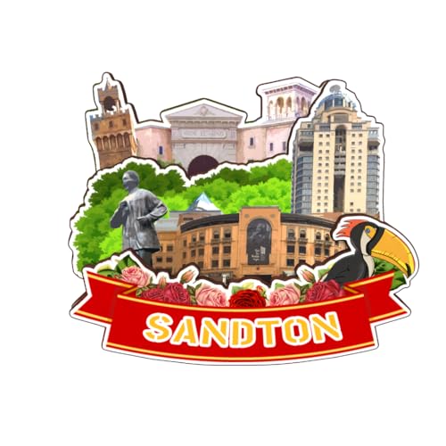 Sandton South Africa Wooden Fridge Magnet Funny 3D Handmade City Travel Souvenirs Crafts Refrigerator Stickers Home Office Decor Collection Gift