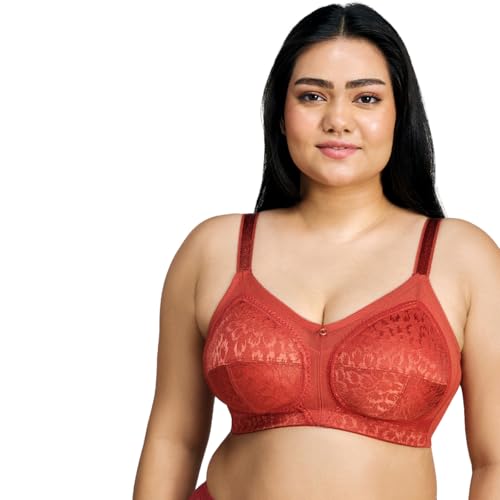Image of NYKD by Nykaa Ultimate Shape and Support No Bulge Bra | Full Coverage | Back Closure | Non-Padded | Wireless Comfort: Elevate Your Style with Lace-NYB033