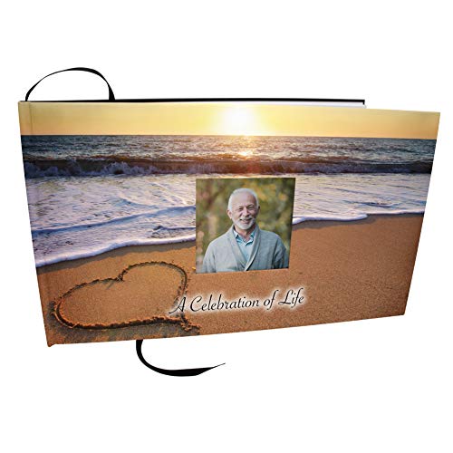 Image of Sunset Celebration of Life Funeral Guest Book for Memorial Service