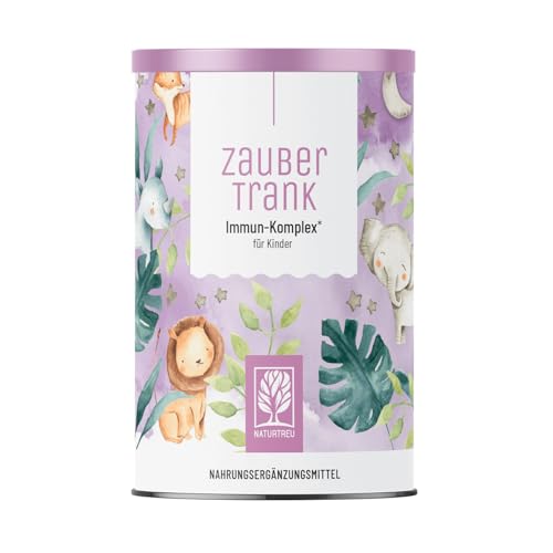 NATURTREU® Zaubertrank Kinder Immun Komplex Multivitamin Pulver - 19 Vitamine, Mineralien und Nährstoffe für das Immunsystem stärken Kinder * - 66 Portionen