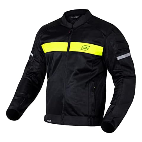 Ozone Dart Motorcycle Jacket for Men Elbow and Shoulder Protectors Reflective Elements Steel Mesh Inserts 4 Pockets CE Certification Cover