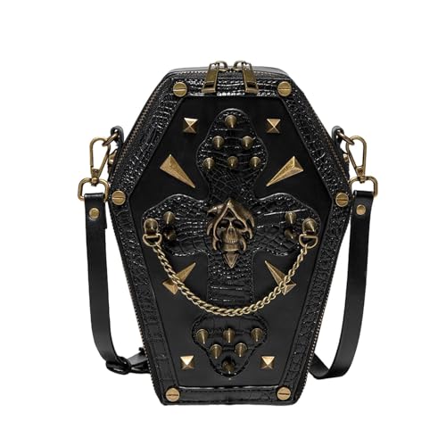 Portefeuille en cuir PU et sac bandoulière gothique pour ranger vos essentiels Y2K