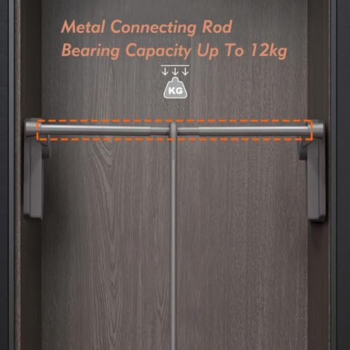 Tringle de garde-robe rabattable avec double amortisseur hydraulique stable - 4