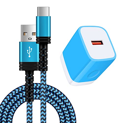 18W Android Charger Block Fast Charging Plug in Wall +9FT Type C Cable for Samsung Galaxy A71 5G,A20S S22 5G, S21 FE Ultra 5G/S20 FE 5G/A13/A53 5G/S10 S9 A52 5G,A32 5G/ A70/A20/A50/A22/A10S/A11/A12