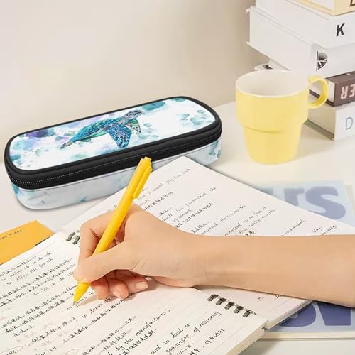 Image of Sea Turtle Pencil Cases for Adults Kids Pen Bag School Pencil Pouch Pen Holder Portable Pen Case Storage Pouches Travel Gifts Office Supplies
