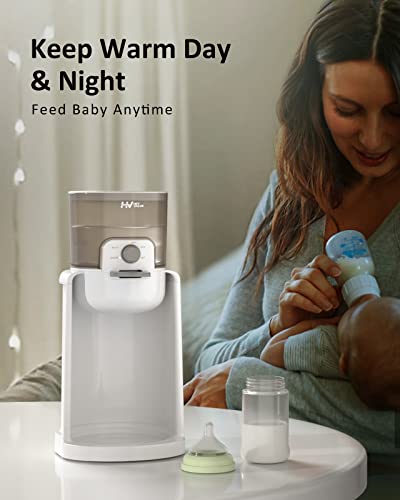 Water Warmer, Heyvalue Baby Bottle Warmer, Formula Maker With Night Light, 4 Temperature Control & 72H Keep Warm, Detachable Tank, Instantly Dispenses Warm Water, Feed Baby More Easier And Healthier #TOP2