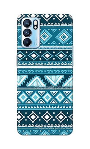 Image of PRINTFIDAA Coloured Tribal Pattern Hard Back Cover for Oppo Reno6 5G, Oppo Reno 6 5G Back Cover -(P6) KAT1008