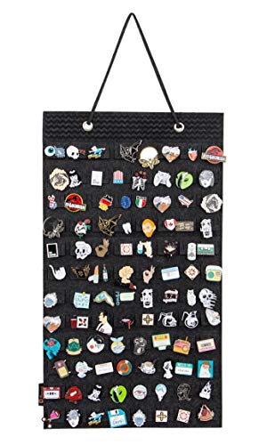 PACMAXI Brooches Pin Display Show Organizer Storage Hold 96 Pieces, Wall Pocket for Brooch. (Black)