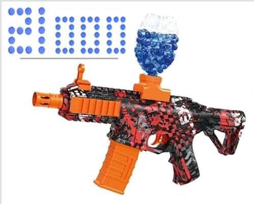 BuYou Gel Blaster Soft Bullet M416 Electric with 31,000 Ammo for Teenagers and Adults Red Camo (Red Camouflage) 14+