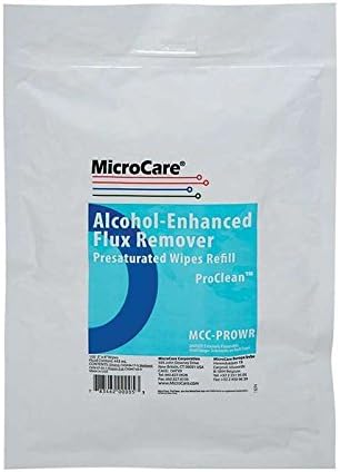 ProClean Alcohol-Enhanced Flux Remover Pre-Saturated Wipes Refill, 5 x 8", 100 per Bag