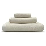 Lincoln & Palm 3 Piece Turkish Towels Set, Thick, Soft, Plush 700 GSM Spa & Hotel Quality, Silver Infused SILVERbac | Bath 58x30, Hand 30x16, Face Wash Cloth 13x13 (3 Piece Towel Set, Ivory)