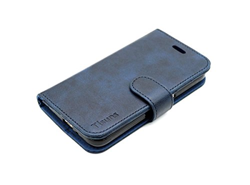 J1 2016 Case, Galaxy Amp 2 Case, Galaxy Express 3 Case,Tisuns J1 2016 Leather Case, Flip Folio Book Case, Money Pouch Wallet Cover with Kick Stand for Samsung Galaxy J1 2016 (Royal Blue)
