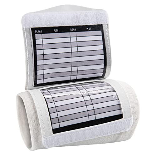 Bracelet triple playbook de football américain blanc sur le terrain