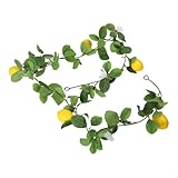 Vid artificial de limón para eventos y decoración de interiores de 200 cm de longitud para conductos de aire acondicionado y decoración del hogar (B)