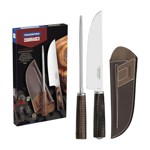 Tramontina Churrasco 21199-995 - Cuchillo 33,5 Cm, 12 Cm, Acero Inoxidable, 420 Stainless, Madera, Castaño Tramontina Churrasco 21199-995 - Cuchillo 33,5 Cm, 12 Cm, Acero Inoxidable, 420 Stainless, Madera, Castaño