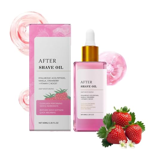 After Shave Oil, Strawberry Vanilla After Shave Oil for Smooth Skin, Avoid Ingrown Hairs Dryness, Vainilla de Fresa Después de un Aceite de Afeitar Mujeres