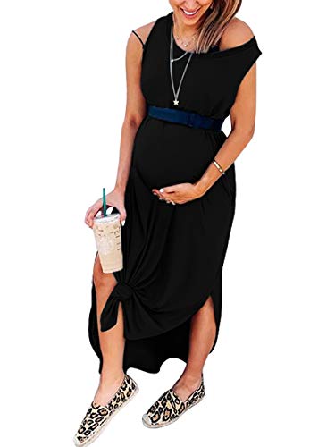 ANRABESS Women Casual Loose Sundress Sleeveless Split Maxi Long Beach Shirt Dress Travel Vacation 2025 Summer Outfits - Image 7