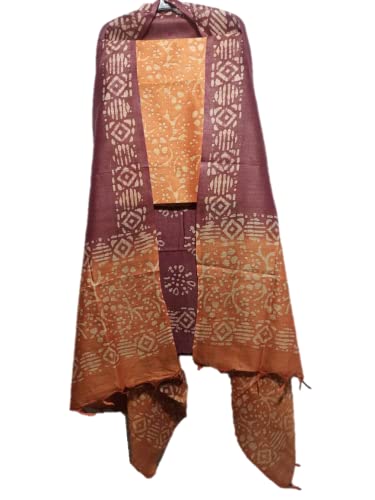 Image of STB-SILK TEXTILES BHAGALPUR Salwar Suit Cotton Silk Batik Print Dress Material Unstitched Suits Piece With Dupatta Dress material for women & girls