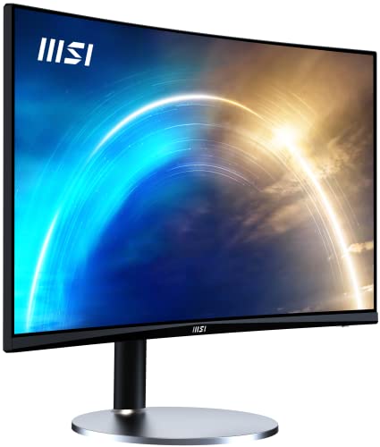 Image of MSI PRO MP272C 27 Inch Full HD Business & Productivity LCD Monitor - Curved Ergonomic, 1920 X 1080, 75 Hz, Eye-Friendly Screen, Built-in Speakers, VESA Mountable, Anti-Flicker, Black