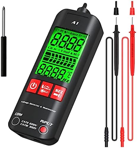 A1 Fully Automatic Anti Burn Intelligent Digital Multimeter,Batteryvoltage Electric Meter Tester Circuit Breaker Finder Tool for Non Contact Voltage Detector or Multimetro Digital Professional