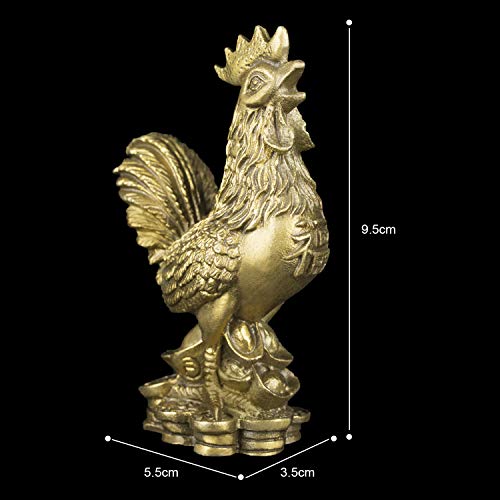 Brabud Brass Rooster Statue Feng Shui Handmade Chicken Figurine Collection Home Decor #TOP1