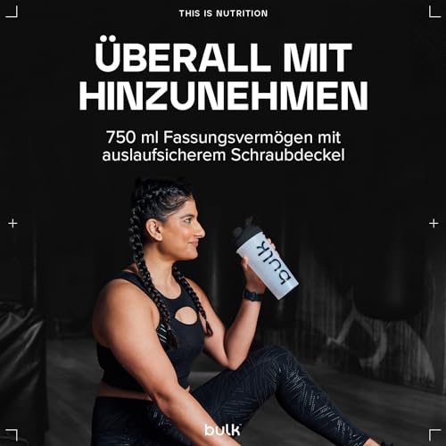 Bulk Iconic Protein Shaker Flasche, Eiweiß Shaker, Klar, 750 ml