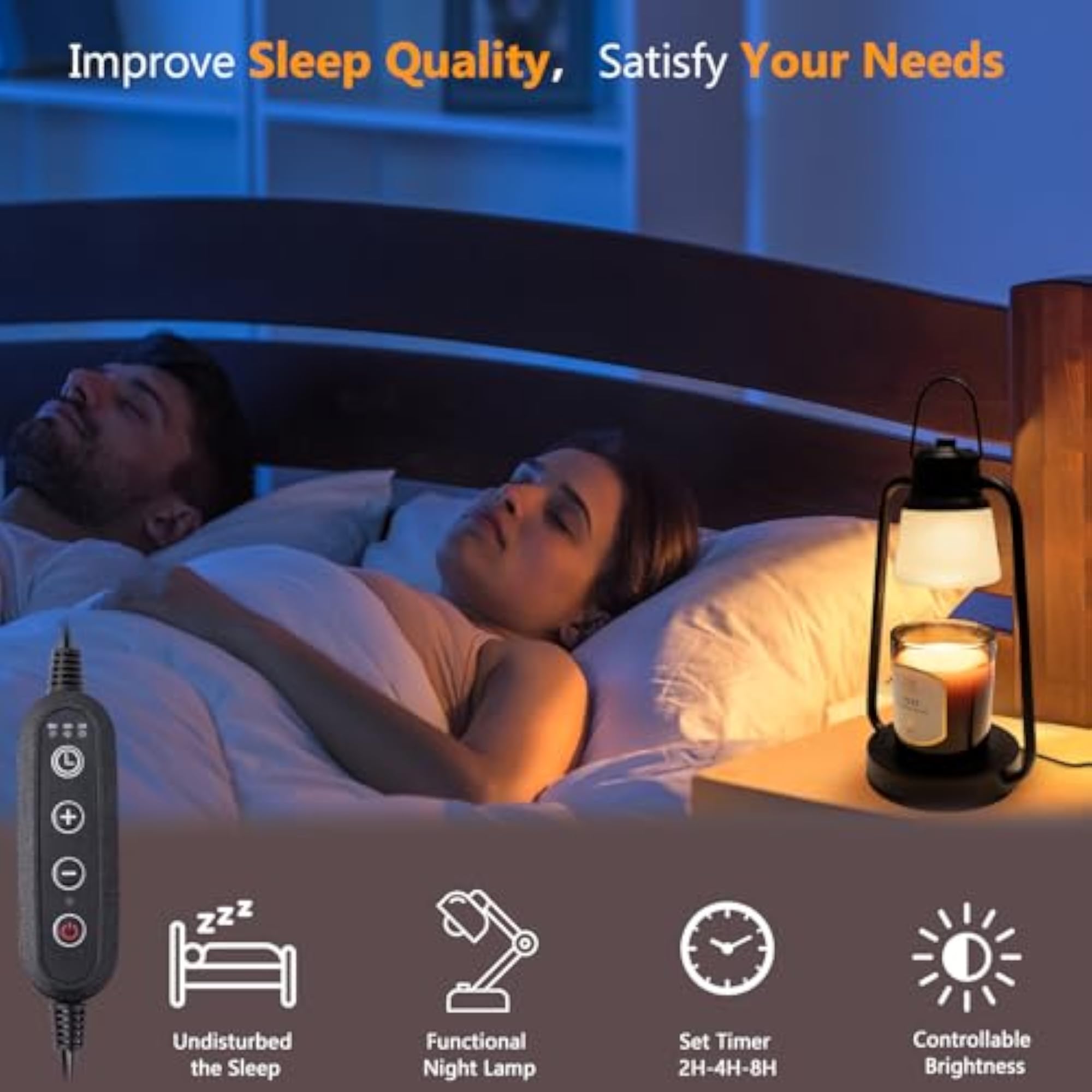 Candle Warmer Lamp with Dimmable Timer