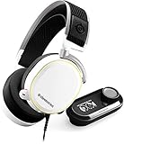 SteelSeries Arctis Pro + GameDAC Wired Gaming Headset - Certified Hi-Res Audio - Dedicated DAC and Amp - for PS5/PS4 and PC - White