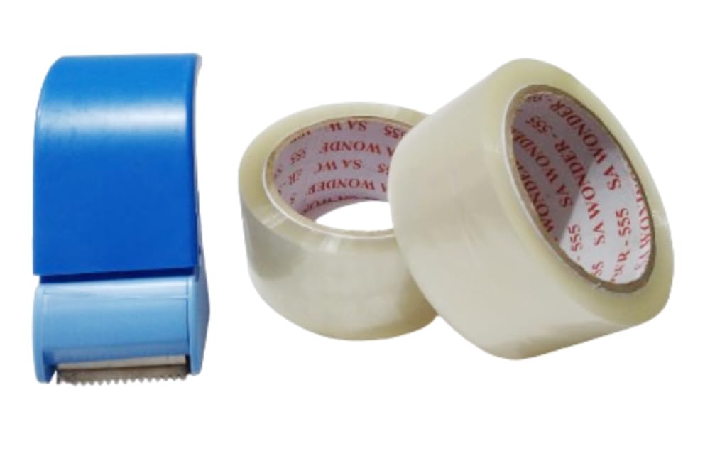Hesch 9 Brand cello tape 2 inch 100 Metres Pack of 2 with 2 inch cello tape dispenser with cutter, cello tape 2 inch transparent, cello tape 2 inch 100 meter, transparent cello tape 2 inch 100 meter (B0CVTZTD6M) Amazon Price History, Amazon Price Tracker