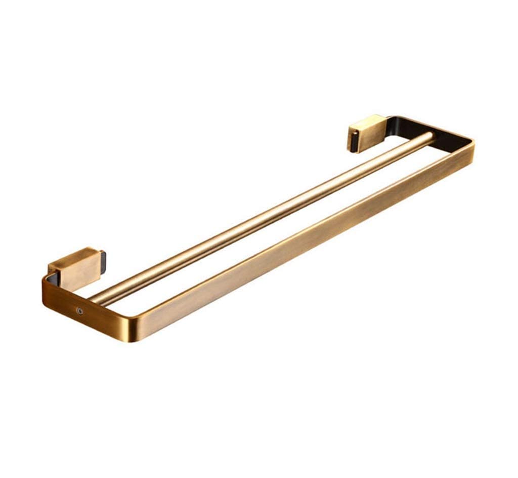 Estante de ducha en aluminio premium repisa de pared con toallero doble 60cm