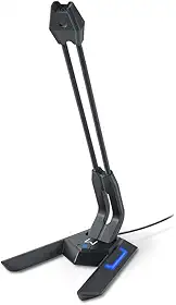 Microfone Gamer Olier USB LED Preto Warrior - PH255