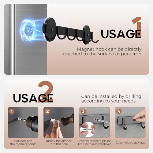 Laowu MAGNETIC COAT RACK For Metal Door, Magnetic Bbq Tool Rack thumb #6
