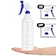 com-four® 3x Sprühflasche mit Skala - chemiebeständiger Pumpsprüher für Mineralöle, verdünnte Säuren, Lösungsmittel, Laugen, Pflanzendüngemittel - Zerstäuber mit verstellbarer Düse (NBR/EPDM/Viton)