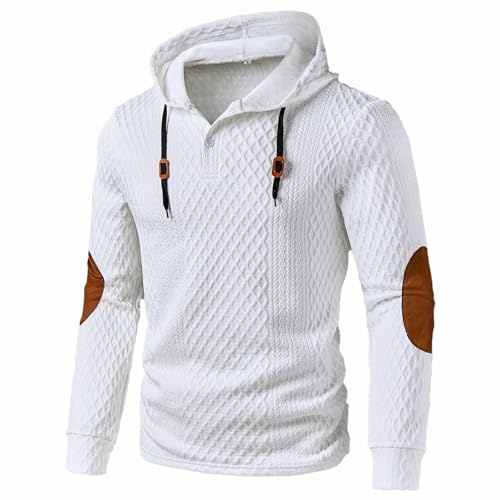 Tee sweat-shirt pour homme pull col rond en molleton manches longues pour hiver chaud