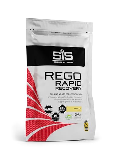 Science In Sport REGO Rapid Recovery Protein Powder Vegan Protein Powder for Muscle Recovery Vanilla 10 Servings 500g Bag