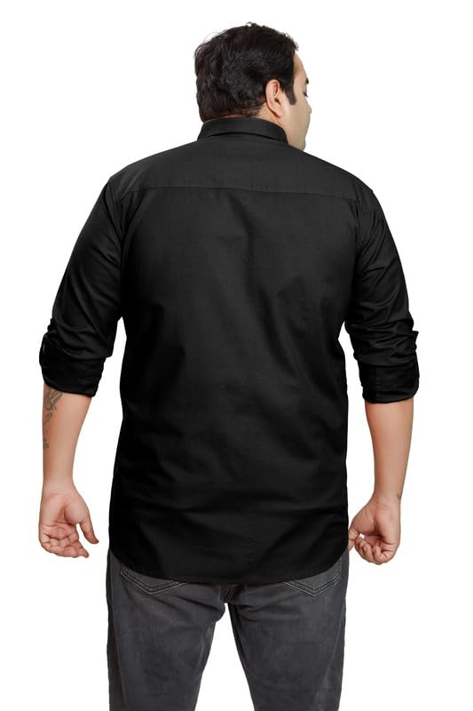 Image of BE ACTIVE Plus Size Lycra Cotton Satin for Men Shirts|| All Plus Size Men|| Cotton Stylish Full Sleeves Shirt for Men